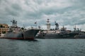 Russian Black Sea Fleet in Sevastopol harbor Royalty Free Stock Photo