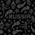 Russian wallpaper, world of Russia pattern with modern and traditional elements