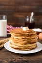 Russian Blini With Butter, Jam Royalty Free Stock Photo