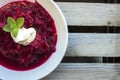 Russian borch soup Royalty Free Stock Photo