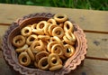 Russian bread rings on a plate