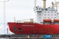 Russian cargo container ship nuclear-powered icebreaker Sevmorput Corporation FSUE Atomflot or Rosatomflot. Container