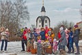 Russian Carnival - city festivals on the holiday. Royalty Free Stock Photo