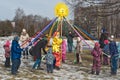 Russian Carnival - city festivals on the holiday. Royalty Free Stock Photo