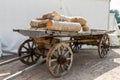 Russian cart with firewood Royalty Free Stock Photo