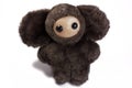 Russian cartoon character Cheburashka on White background