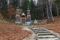 Russian Chapel built in the forest in Slovenia