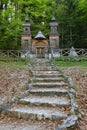 Russian Chapel on the Vrsic Pass, first world war memorial in the Slovenian Alps, Europe