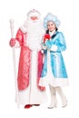 Russian Christmas characters Ded Moroz and Snegurochka Royalty Free Stock Photo