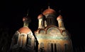 Russian church at night Royalty Free Stock Photo