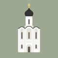 Russian church. Orthodox church traditional Russian religious architecture.