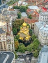 Russian Church, University Square, Bucharest City Center, Romania, August 2021 Royalty Free Stock Photo