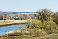 Russian church, village, Moskva River in Mozhaysk Royalty Free Stock Photo