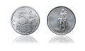 Russian coin five rubles. Second World War. Military Baltic Offensive. 2014