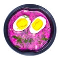 Russian cold beet soup