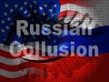 Russian Collusion During Election Campaign Eye Means Corrupt Politics In America 3d Illustration