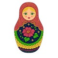 Russian colored nesting doll, souvenir from Russia, funny doll for a gift