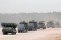 Russian column armored vehicles Royalty Free Stock Photo