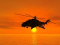 Russian combat helicopter Royalty Free Stock Photo