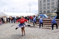 Russian cossack dance on the Market Square at the celebration