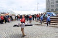 Russian cossack dance on the Market Square at the celebration