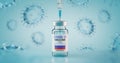 Russian COVID-19 Coronavirus Vaccine and Syringe Concept Image