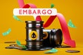 Russian crude oil embargo concept background Royalty Free Stock Photo