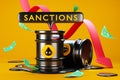 Russian crude oil embargo concept background Royalty Free Stock Photo