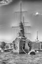 Russian cruiser Aurora, currently a museum ship, St. Petersburg, Russia Royalty Free Stock Photo