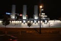 Russian cruiser Aurora in the night, Saint Petersburg