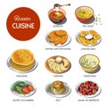 Russian cuisine traditional food dishes