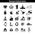 Russian Culture Icon Vector Set. EPS