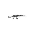 Russian, culture, Kalashnikov icon. Element of Russian culture icon. Thin line icon for website design and development, app