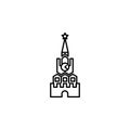 Russian, culture, Kremlin icon. Element of Russian culture icon. Thin line icon for website design and development, app