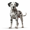 Realistic Dalmatian Illustration On White Background - 4k Render