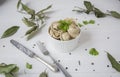 Russian dish meat dumplings on dinner Royalty Free Stock Photo