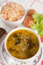 Russian dish - Sauerkraut Soup Royalty Free Stock Photo