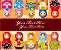 Russian Doll card Royalty Free Stock Photo