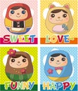 Russian Doll card Royalty Free Stock Photo