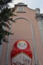 The Russian Doll on a wall in a Chinese city. Pic was taken in D