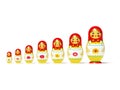 Russian dolls Royalty Free Stock Photo