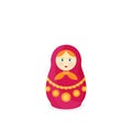 Russian Dolls Matrioshka. Flat style Royalty Free Stock Photo