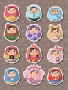 Russian dolls stickers