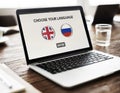 Russian English Communication Language Concept Royalty Free Stock Photo