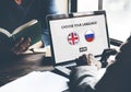 Russian English Communication Language Concept Royalty Free Stock Photo