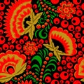 Russian ethnic khokhloma seamless pattern