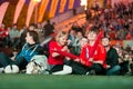 Russian fans gathered in Fanzone Royalty Free Stock Photo