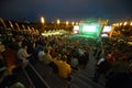 Russian fans gathered in Fanzone Royalty Free Stock Photo