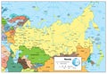 Russian Federation detailed political map