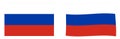 Russian Federation Russia flag. Simple and slightly waving ver